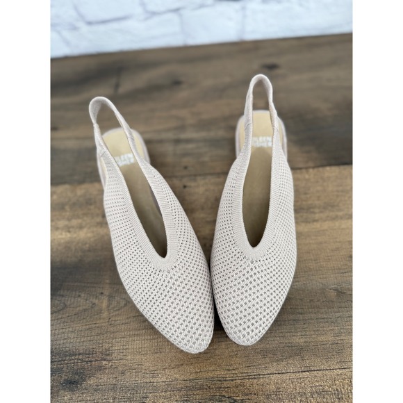 Eileen Fisher Vasa Knit Slingback Pump Blush Pink Women's Size 8 Classic Capsule - Picture 5 of 9